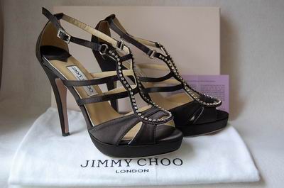 Jimmy choo Satin Platform Sandal Black Sandal