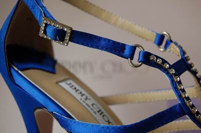 Jimmy Choo Blue Satin Platform Sandal