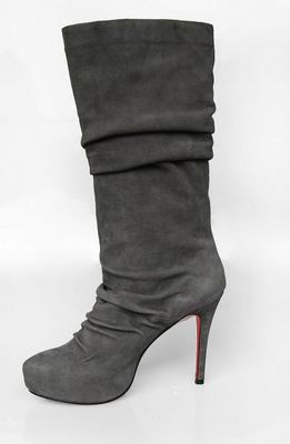 Christian Louboutin Scrunch Boots in Grey