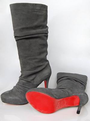 Christian Louboutin Scrunch Boots in Grey