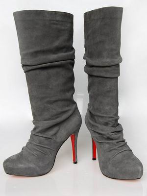 Christian Louboutin Scrunch Boots in Grey