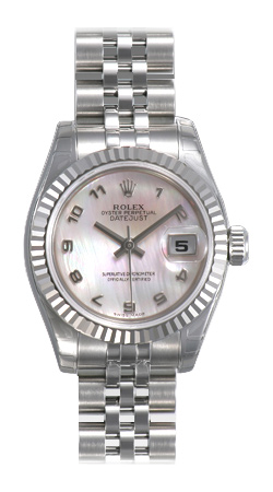 Rolex Lady Datejust Series Ladies 18kt White Gold Automatic Wristwatch 179174-MAJ
