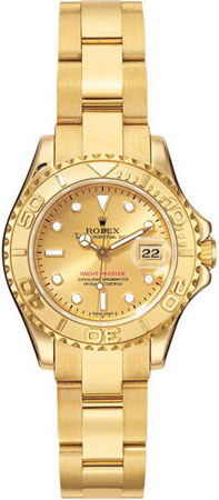 Rolex Yachtmaster Series 18kt Yellow Gold Unidirectional Rotating Ladies Automatic Wristwatch 169623-CSO