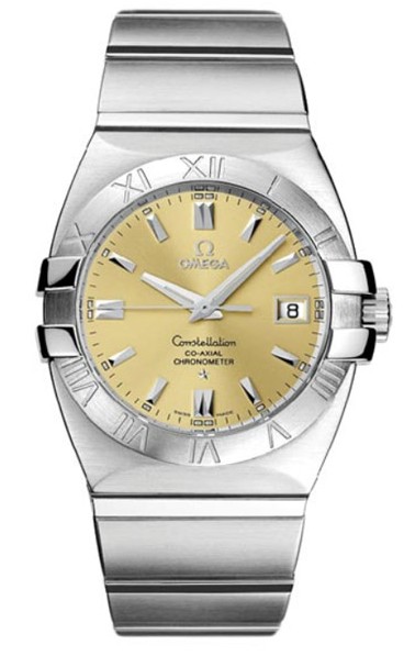 Omega Constellation Double Eagle Chronometer Series Mens Stainless Steel Wristwatch-1501.10.00
