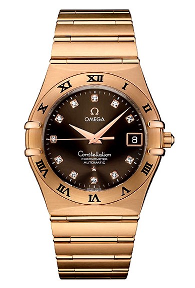 Omega Constellation Chronometer 18k Rose Gold Mens Automatic COSC Wristwatch 1103.60.00