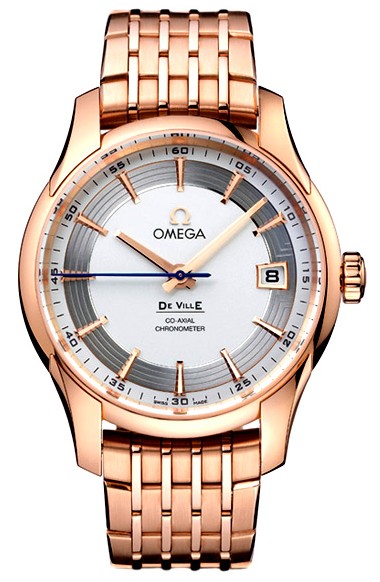 Omega De Ville Hour Vision 18k Rose Gold Mens Wristwatch 431.60.41.21.02.001