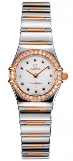 Omega Constellation 18kt Rose Gold Mini Ladies Diamond Watch-1368.71