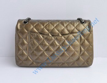 Chanel 2.55 Flap Bag 30226 Bronze with silver-grey chain