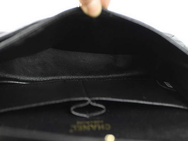 Chanel 2.55 Series Caviar Leather Flap Bag A01112 Black Golden