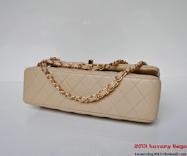 Chanel A01112 Classic Flap Bag Apricot Sheepskin Gold