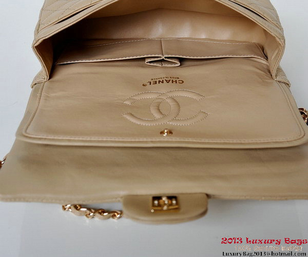 Chanel A01112 Classic Flap Bag Apricot Sheepskin Gold