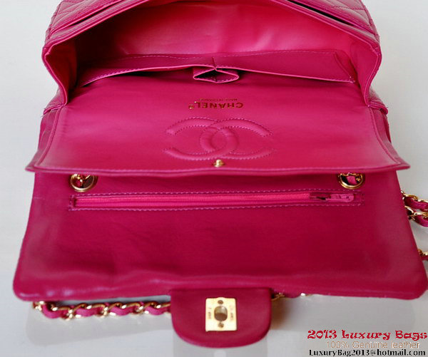 Chanel A01112 Classic Flap Bag Plum Sheepskin Gold