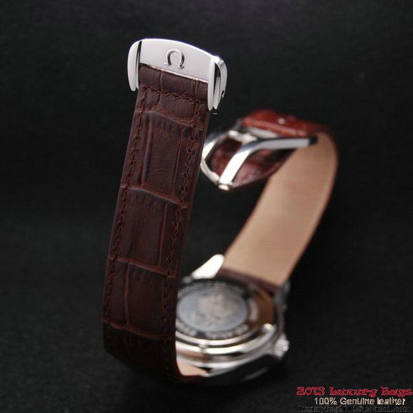 OMEGA DE VILLE Automatic Chronometer Red Gold on Brown Leather Strap OM77210