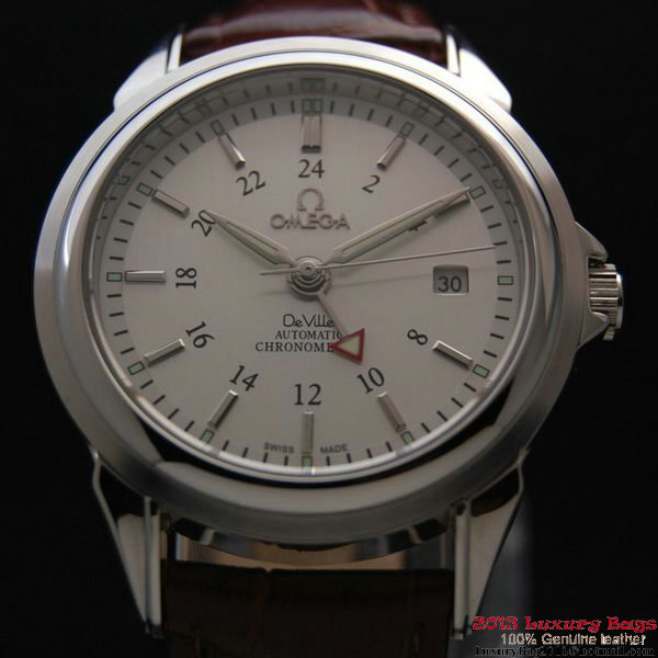 OMEGA DE VILLE Automatic Chronometer Steel on Brown Leather Strap OM77201