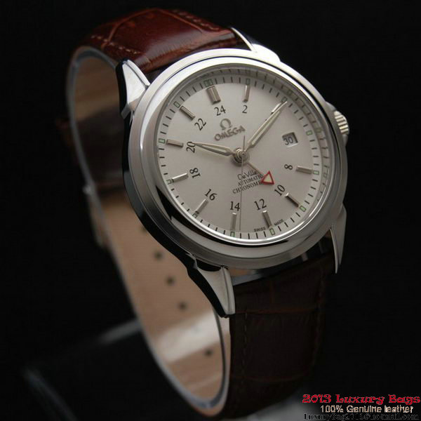 OMEGA DE VILLE Automatic Chronometer Steel on Brown Leather Strap OM77201