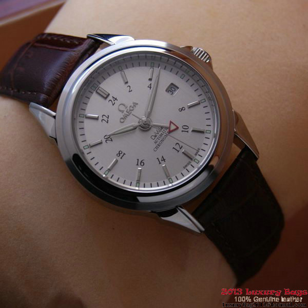 OMEGA DE VILLE Automatic Chronometer Steel on Brown Leather Strap OM77201