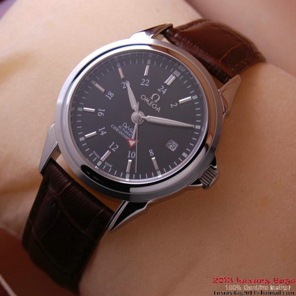 OMEGA DE VILLE Automatic Chronometer Steel on Brown Leather Strap OM77203