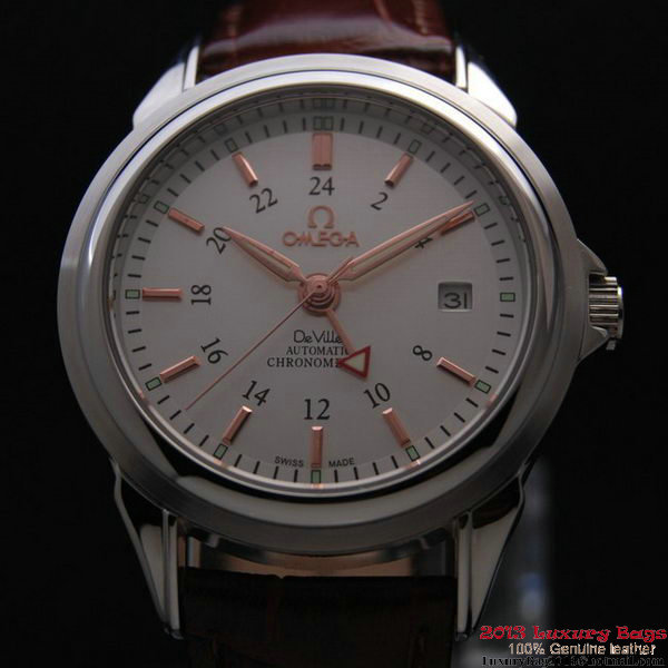 OMEGA DE VILLE Automatic Chronometer Steel on Brown Leather Strap OM77216