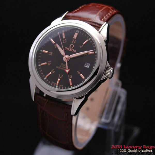 OMEGA DE VILLE Automatic Chronometer Steel on Brown Leather Strap OM77218