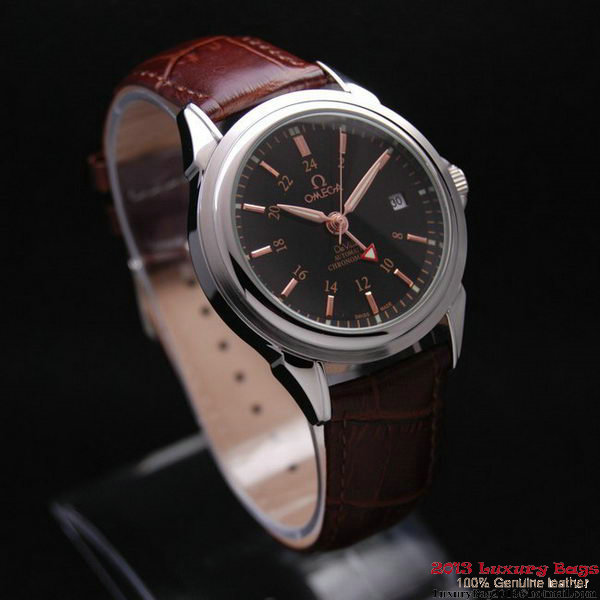 OMEGA DE VILLE Automatic Chronometer Steel on Brown Leather Strap OM77218