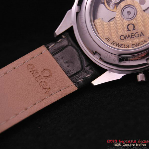 OMEGA DE VILLE CO-AXIAL CHRONOSCOPE Red Gold on Black Leather Strap OM77419