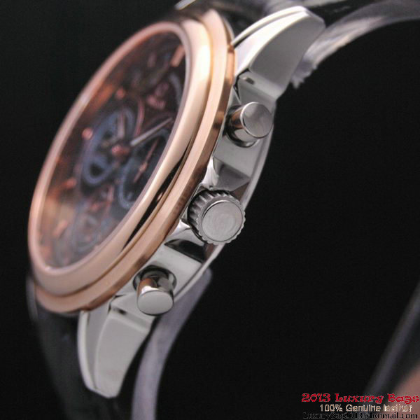 OMEGA DE VILLE CO-AXIAL CHRONOSCOPE Red Gold on Black Leather Strap OM77421