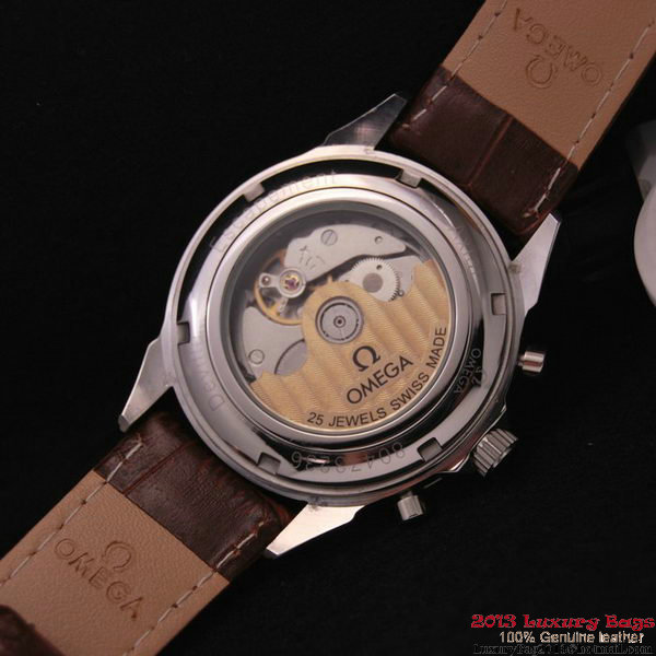 OMEGA DE VILLE CO-AXIAL CHRONOSCOPE Red Gold on Brown Leather Strap OM77418