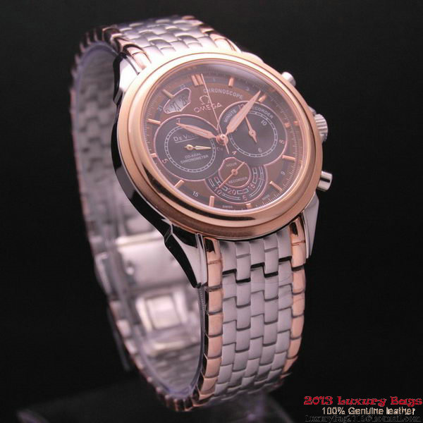 OMEGA DE VILLE CO-AXIAL CHRONOSCOPE Red Gold on Steel Strap OM77430