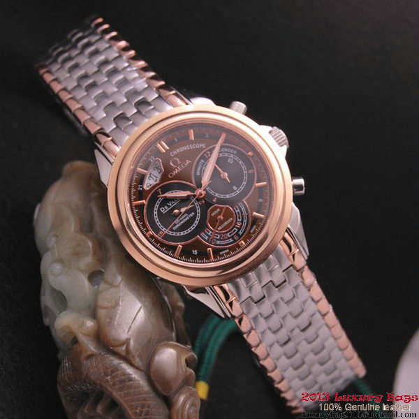 OMEGA DE VILLE CO-AXIAL CHRONOSCOPE Red Gold on Steel Strap OM77430