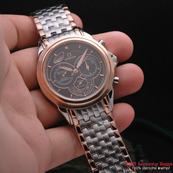 OMEGA DE VILLE CO-AXIAL CHRONOSCOPE Red Gold on Steel Strap OM77431