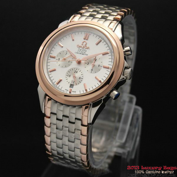 OMEGA DE VILLE CO-AXIAL Chronometer Red Gold on Steel Strap OM77517