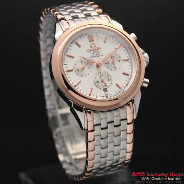 OMEGA DE VILLE CO-AXIAL Chronometer Red Gold on Steel Strap OM77517