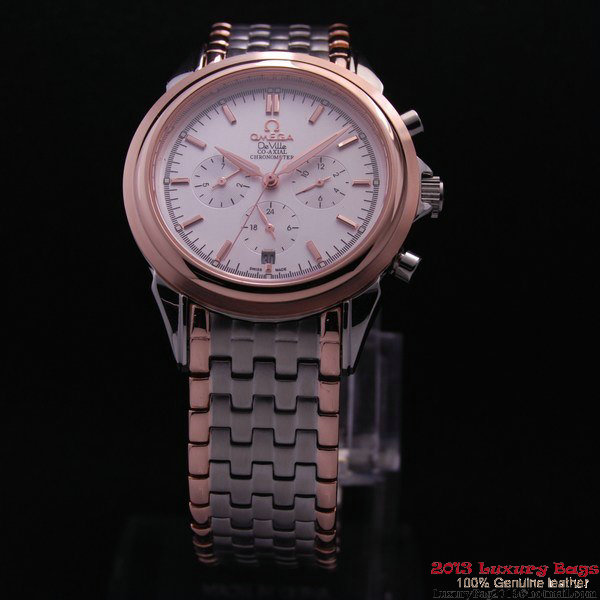 OMEGA DE VILLE CO-AXIAL Chronometer Red Gold on Steel Strap OM77517