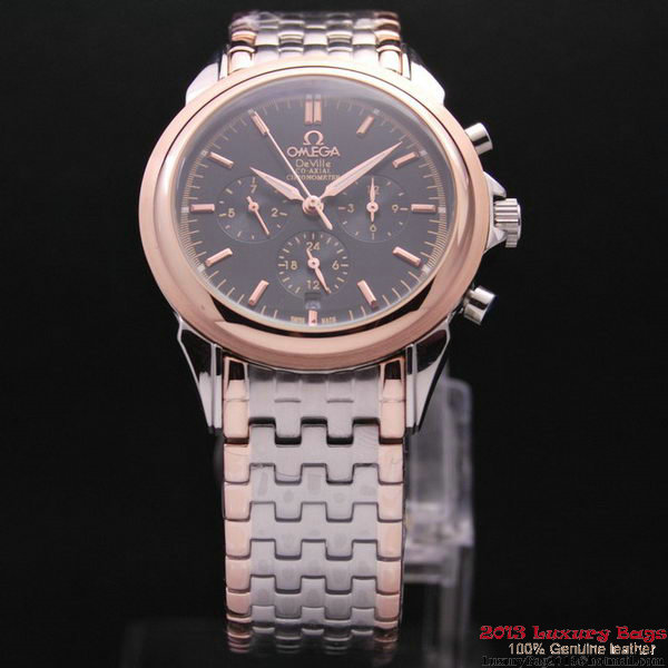 OMEGA DE VILLE CO-AXIAL Chronometer Red Gold on Steel Strap OM77519