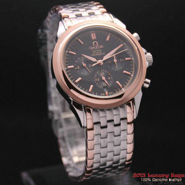 OMEGA DE VILLE CO-AXIAL Chronometer Red Gold on Steel Strap OM77519