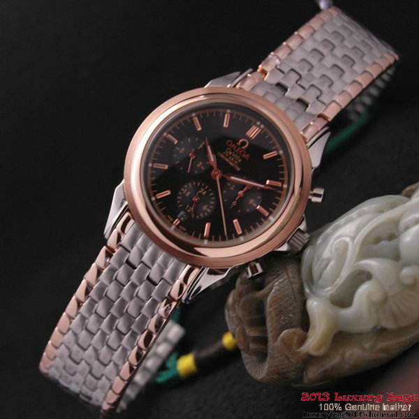 OMEGA DE VILLE CO-AXIAL Chronometer Red Gold on Steel Strap OM77519