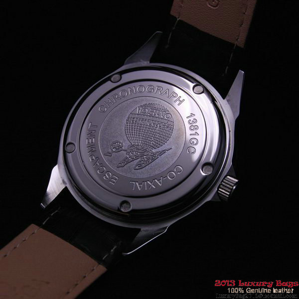 OMEGA DE VILLE Chronometer Red Gold on Black Leather Strap OM77316