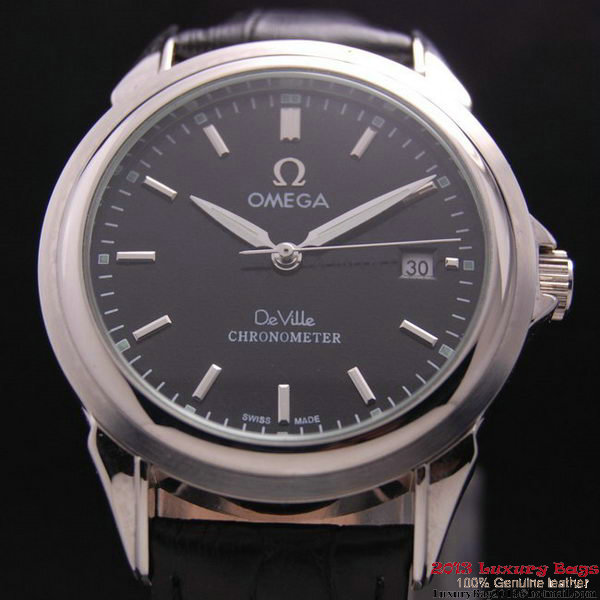 OMEGA DE VILLE Chronometer Steel on Black Strap OM77308