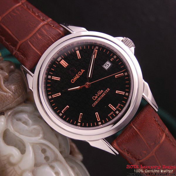 OMEGA DE VILLE Chronometer Steel on Brown Strap OM77303