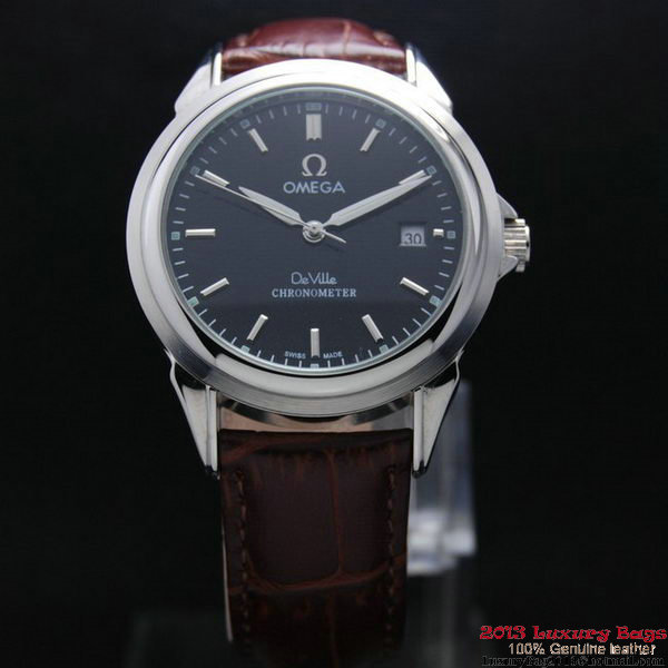 OMEGA DE VILLE Chronometer Steel on Brown Strap OM77307