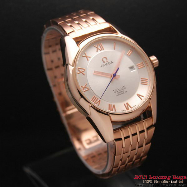 OMEGA DE VILLE Co-AXIAL CHRONOMETER Red Gold on Red Gold Strap OM77027