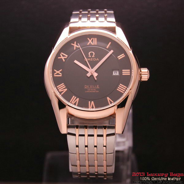 OMEGA DE VILLE Co-AXIAL CHRONOMETER Red Gold on Steel Strap OM77019