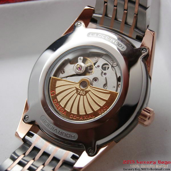 OMEGA DE VILLE Co-AXIAL CHRONOMETER Red Gold on Steel Strap OM77019