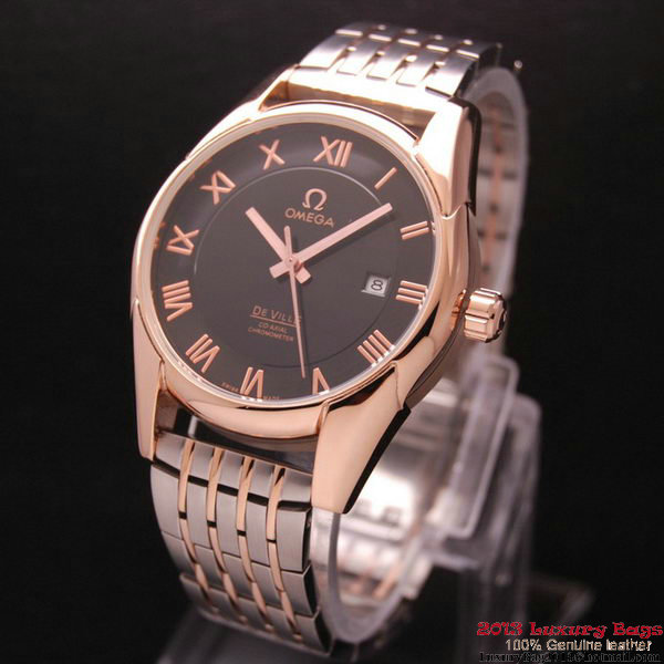 OMEGA DE VILLE Co-AXIAL CHRONOMETER Red Gold on Steel Strap OM77019