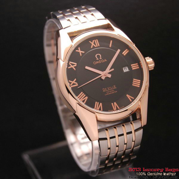 OMEGA DE VILLE Co-AXIAL CHRONOMETER Red Gold on Steel Strap OM77019