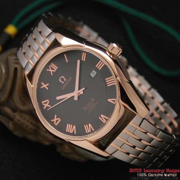 OMEGA DE VILLE Co-AXIAL CHRONOMETER Red Gold on Steel Strap OM77019