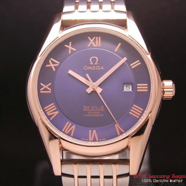 OMEGA DE VILLE Co-AXIAL CHRONOMETER Red Gold on Steel Strap OM77020