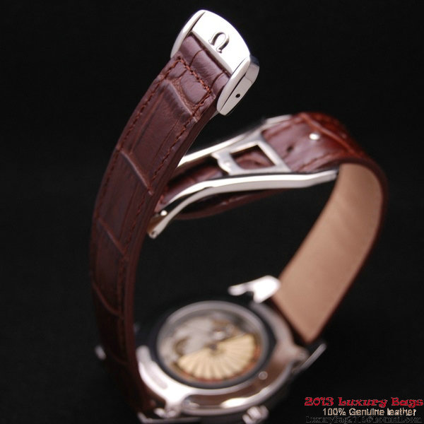 OMEGA DE VILLE Co-AXIAL CHRONOMETER Steel on Brown Leather Strap OM77001