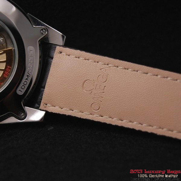 OMEGA DE VILLE Co-AXIAL CHRONOMETER Steel on Brown Leather Strap OM77003