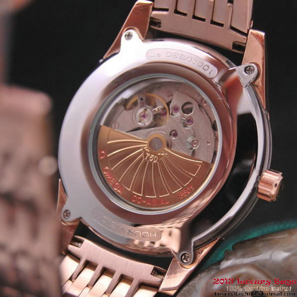 OMEGA DE VILLE HOUR VISION ANNUAL CALENDAR Red Gold on Red Gold Strap OM77130